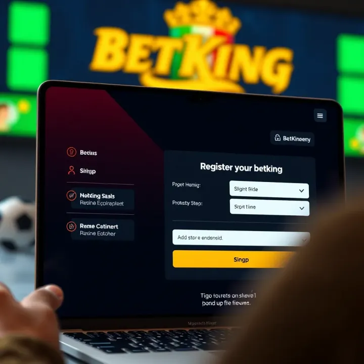 BetKing App Login Interface on Mobile Device Smartphone screen showing BetKing app login interface with username and password fields