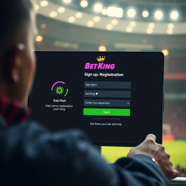 Accessing the BetKing App on Mobile Devices Smartphone displaying BetKing app interface with login screen visible