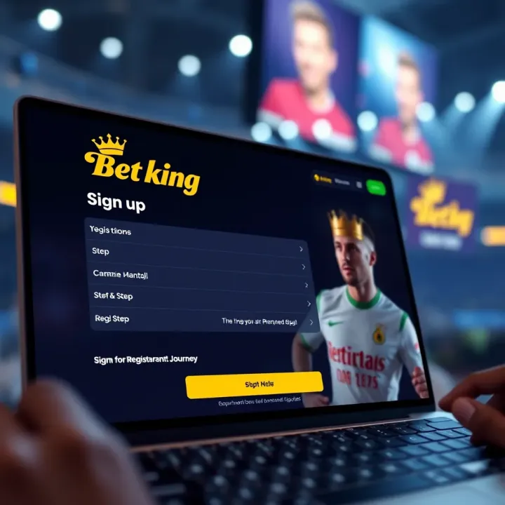 Illustration of secure login screen on the BetKing app with user credentials input
