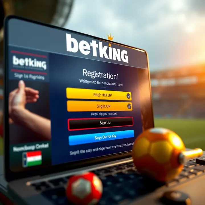 User interacting with BetKing mobile app on smartphone with MTN network signal visible