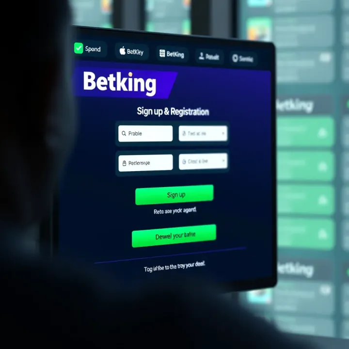 Display of betting options and payment methods on BetKing app
