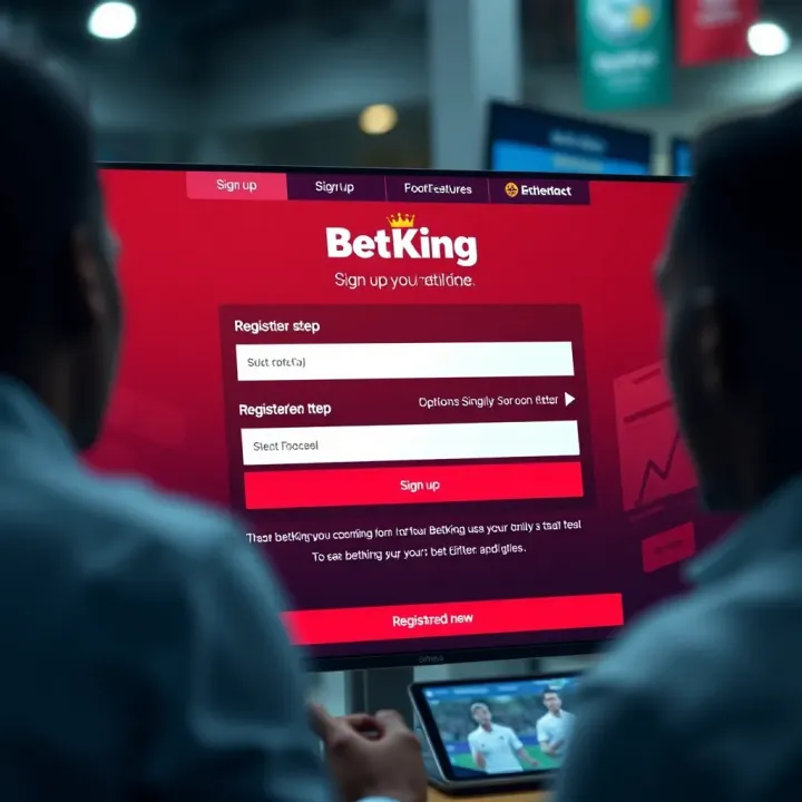 Managing Account and Placing Bets Using BetKing on iOS Illustration of a user navigating account settings and placing a bet within the BetKing app