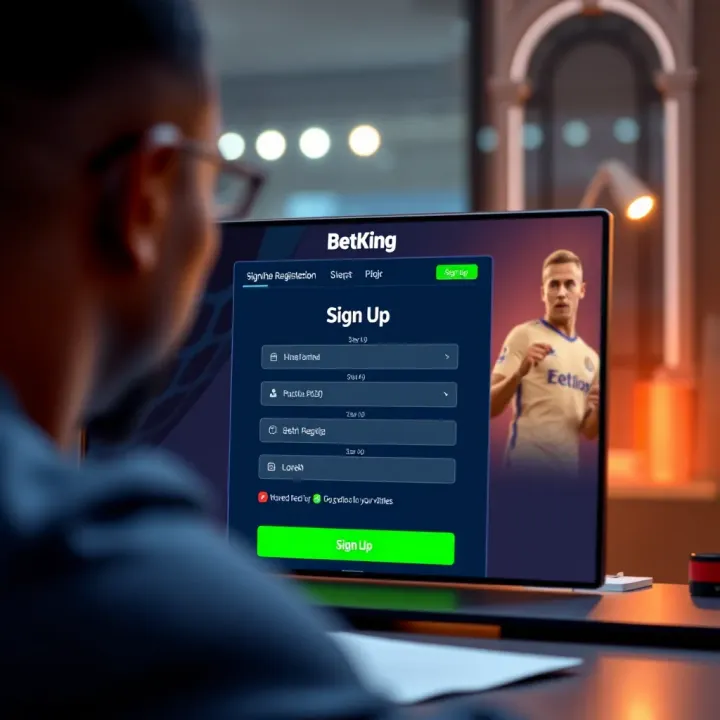 Vibrant BetKing Mega Moolah jackpot game interface showing colorful reels and jackpot prize details