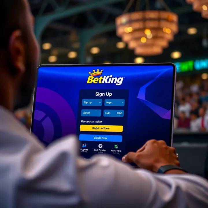 User navigating the BetKing app interface highlighting live sports betting options