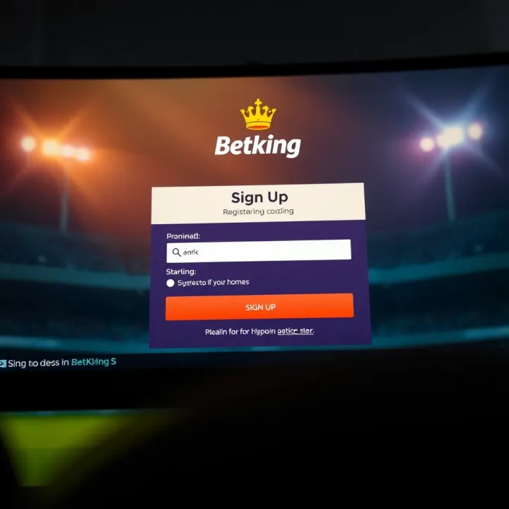 Visual representation of a player using a smartphone app to place bets on BetKing platform with a backdrop of Nigerian currency symbols