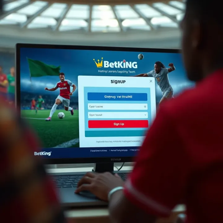 BetKing online sports betting platform interface showing various sports and casino games