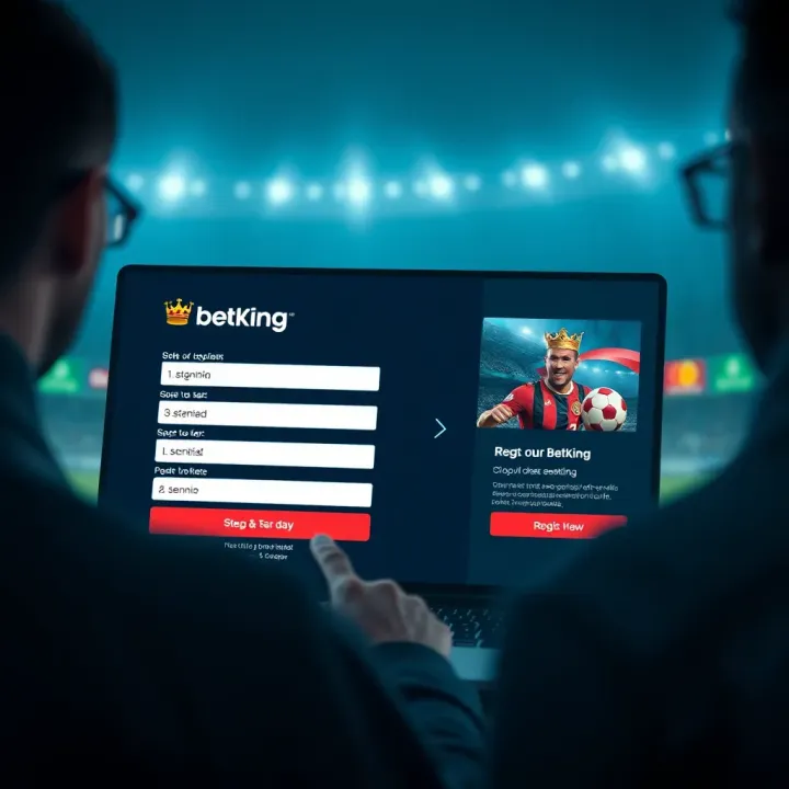 Screenshot showing BetKing promo code entry field during the registration process on a mobile device