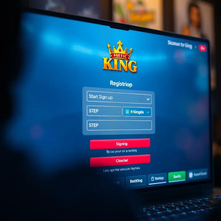 Illustration showing a smartphone screen displaying BetKing promo codes and betting options