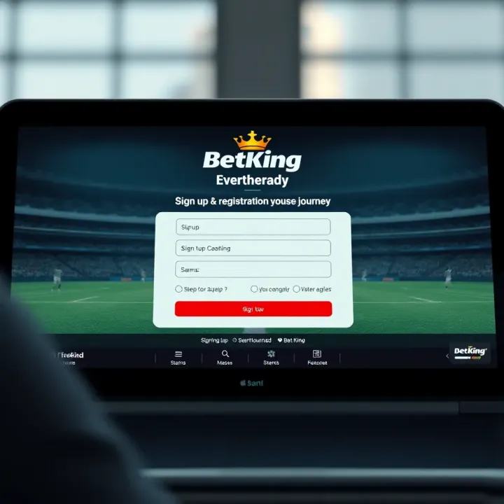 Interior of BetKing shop with customers placing bets on sports events