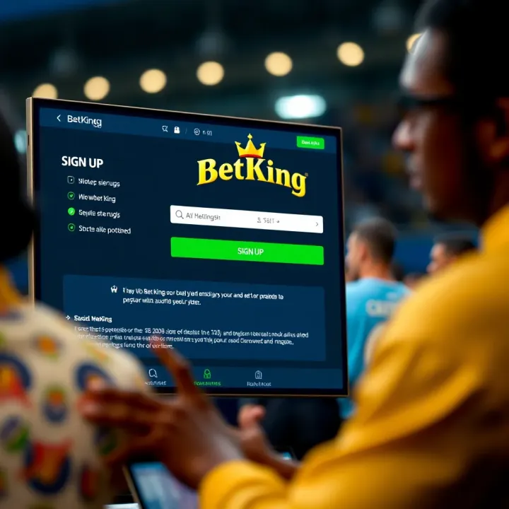 Illustration of navigation flow within BetKing app highlighting registration and deposit features
