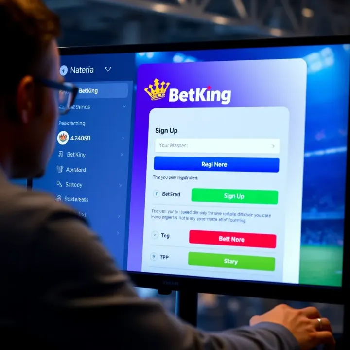 User interface showcasing BetKing app's sports betting options on a mobile device