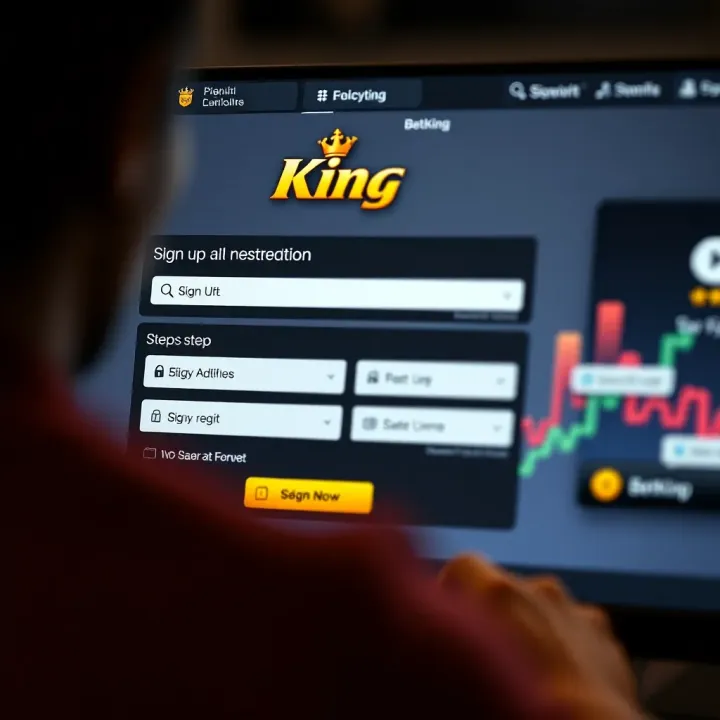 User navigating the BetKing mobile platform interface showcasing live betting options
