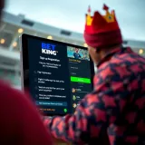 User navigating BetKing mobile app showing account settings menu