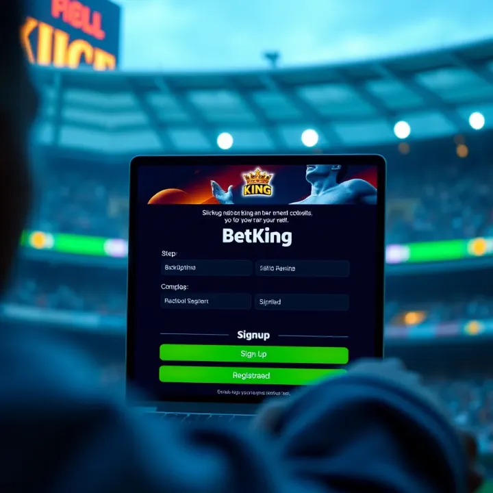 Mobile phone displaying the BetKing app account settings screen