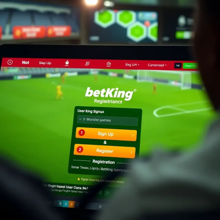 Mobile screen displaying BetKing app homepage with vibrant betting options
