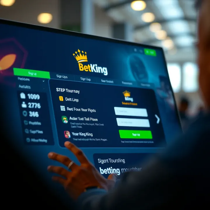 User filling out registration form on BetKing platform interface