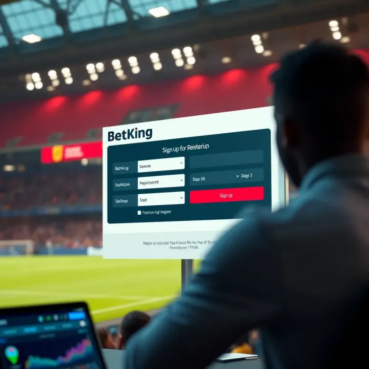 User entering credentials on BetKing platform on a mobile device