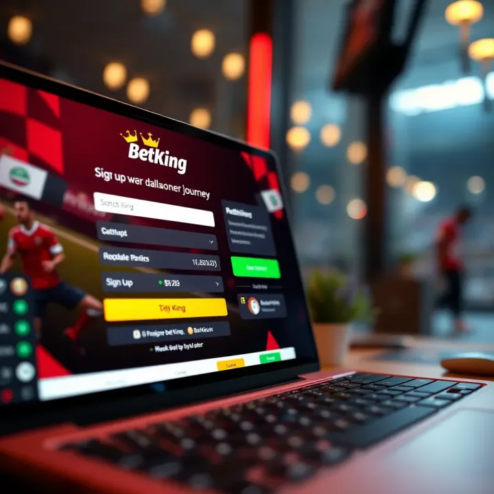 BetKing Platform Login Interface User interface of BetKing platform showcasing the login screen with username and password fields