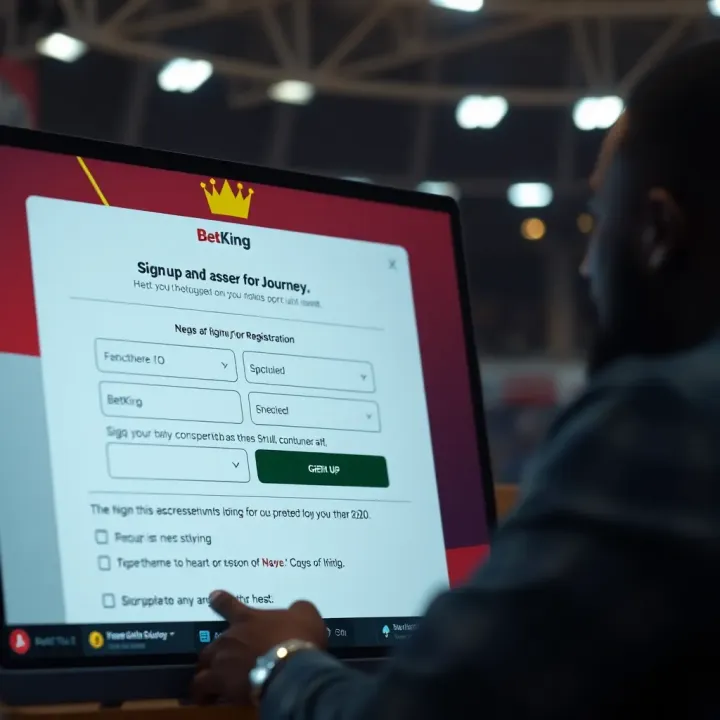 Accessing BetKing Sports Betting via Mobile App Mobile phone displaying BetKing app with sports betting options and navigation menu