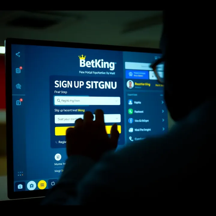 Mobile phone displaying BetKing app interface with live football betting options