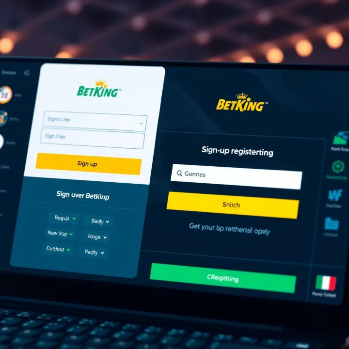 Display of live sports event streaming on BetKing platform with real-time betting options