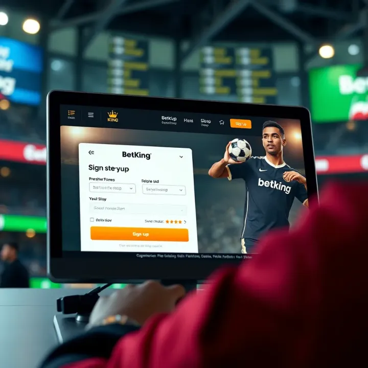 Illustration showing a mobile device screen with BetKing app displaying withdrawal options