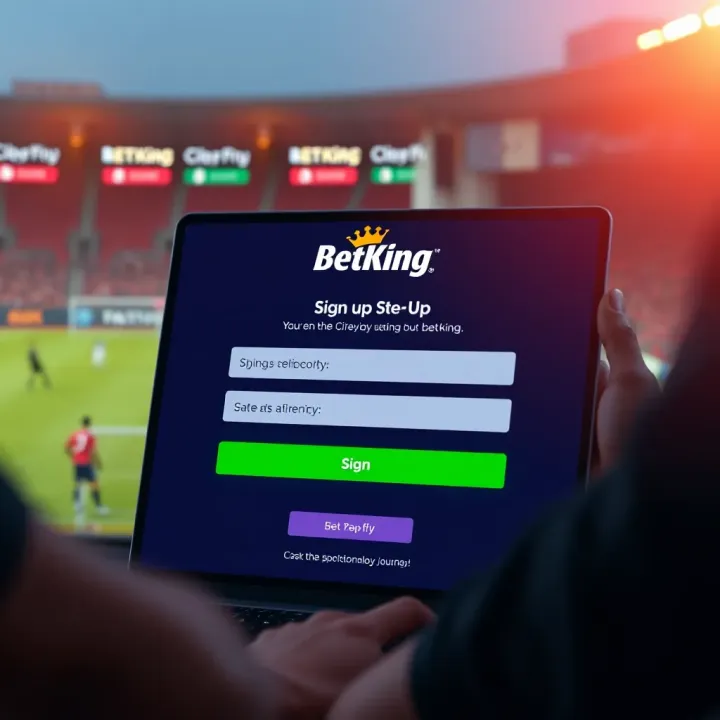 Graphic showing how to enter a Betking promotional code during account registration on a betting website